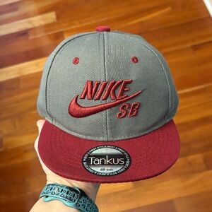 Nike Kids Hat - Gray and Red